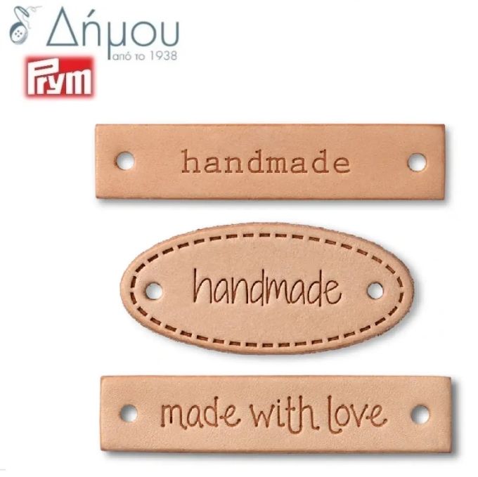 Διακοσμητικές ετικέτες Handmade δερμάτινες Prym