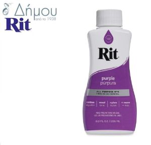 Βαφή ρούχων RIT υγρή για φυσικά ή μικτά υφάσματα μέχρι 35% συνθετικό
