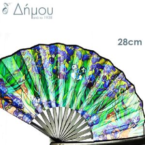 Βεντάλια ακρυλική με σταμπωτούς πίνακες 28cm