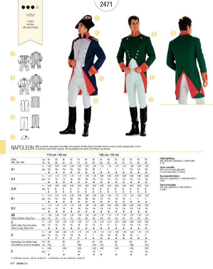 Πατρόν Burda Costumes / 2471