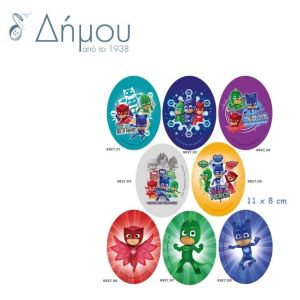 Μοτίφ θερμοκολλητκό PJ Masks σταμπωτά οβάλ