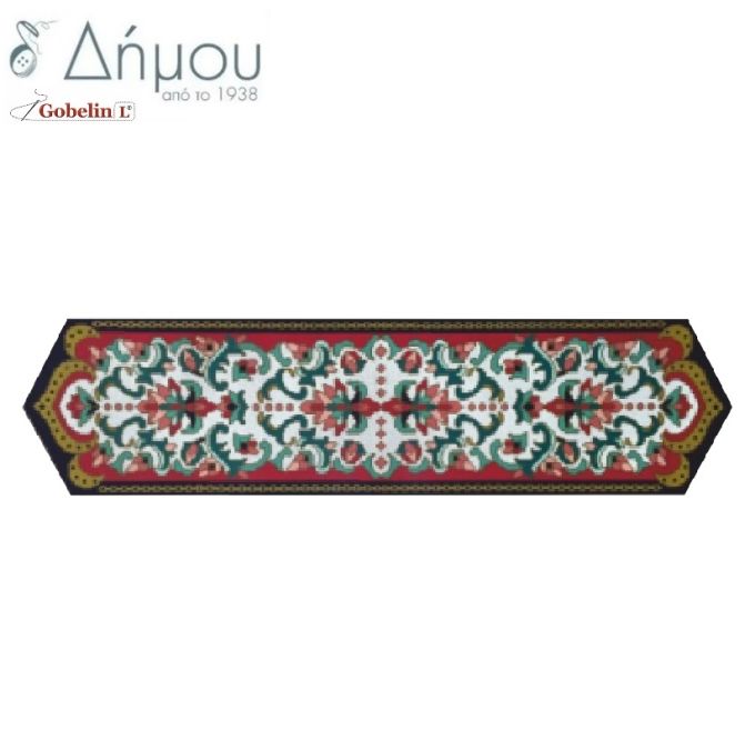 Σταμπωτό Runner / τραβέρσα σε καμβά 40x127cm