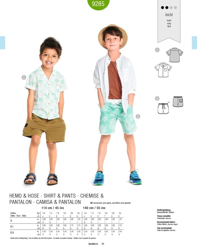 Πατρόν Burda Kids / 9285
