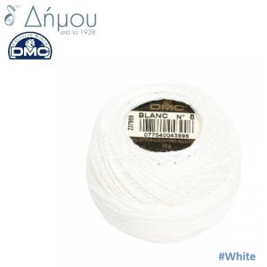 Νήμα Κεντήματος DMC Coton Perlé Ball Art.116 No8 / colour White