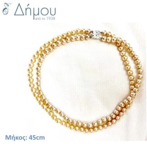Κολιέ με faux πέρλες / διπλή σειρά χονδρή