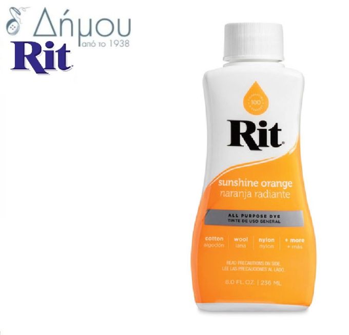 Βαφή ρούχων RIT υγρή για φυσικά ή μικτά υφάσματα μέχρι 35% συνθετικό