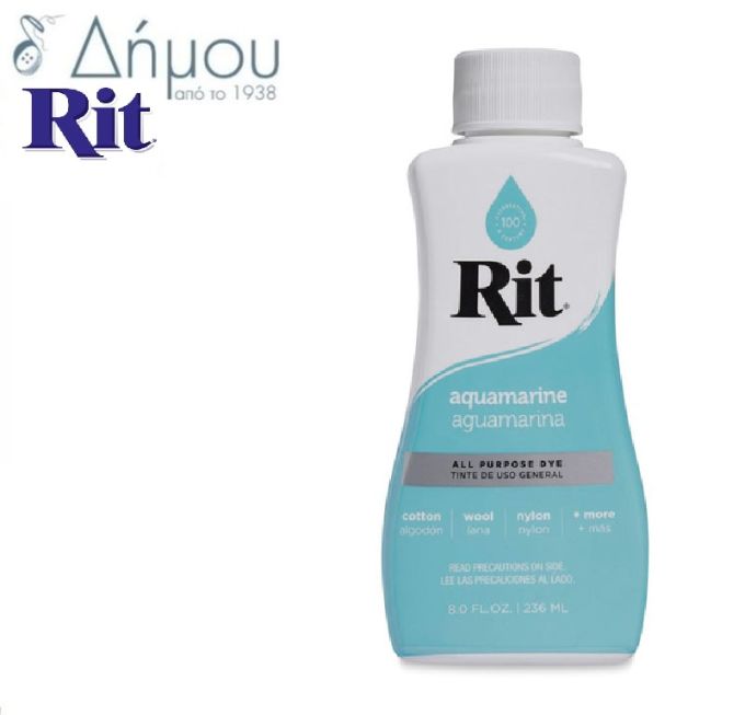 Βαφή ρούχων RIT υγρή για φυσικά ή μικτά υφάσματα μέχρι 35% συνθετικό
